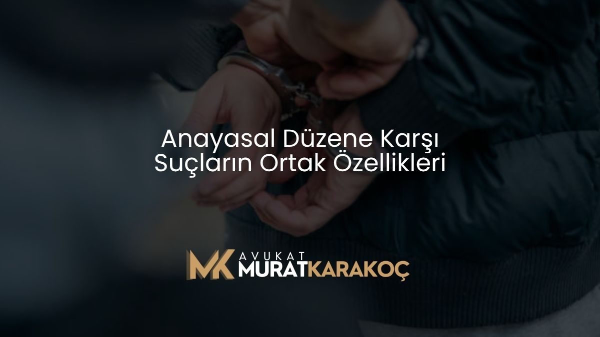 Anayasal Düzene Karşı Suçların Ortak Özellikleri